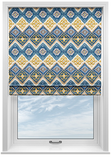 Navajo, Indigo - Roman Blind